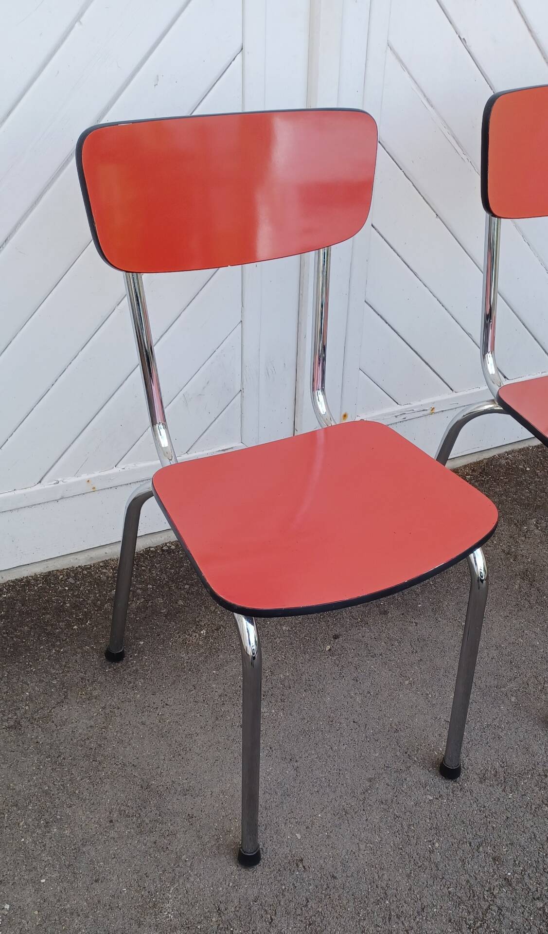 Pair of vintage formica chairs