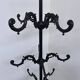 Large ornate cast iron hall tree coat stand with 12 hooks