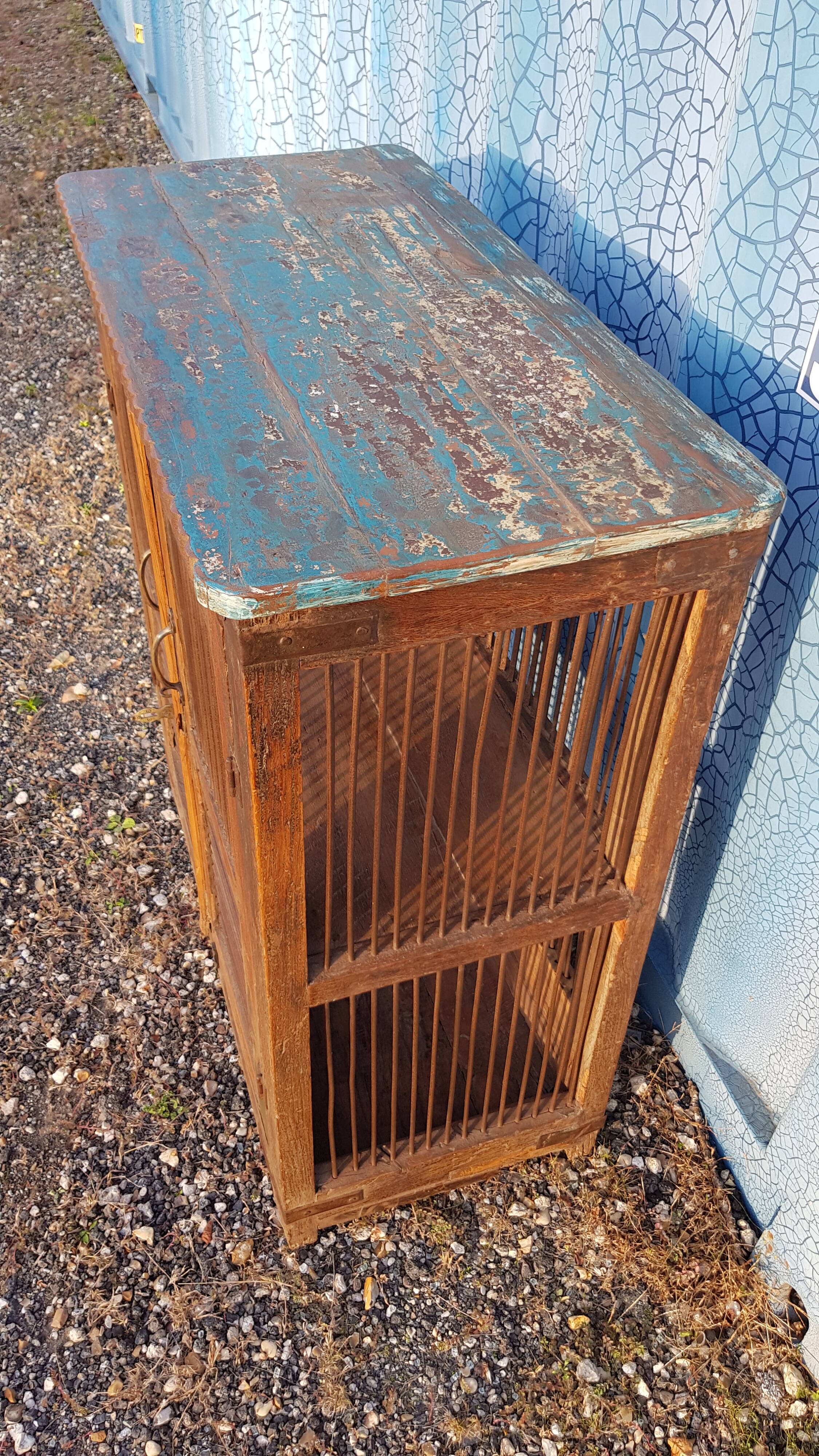 Old teak mesh pantry