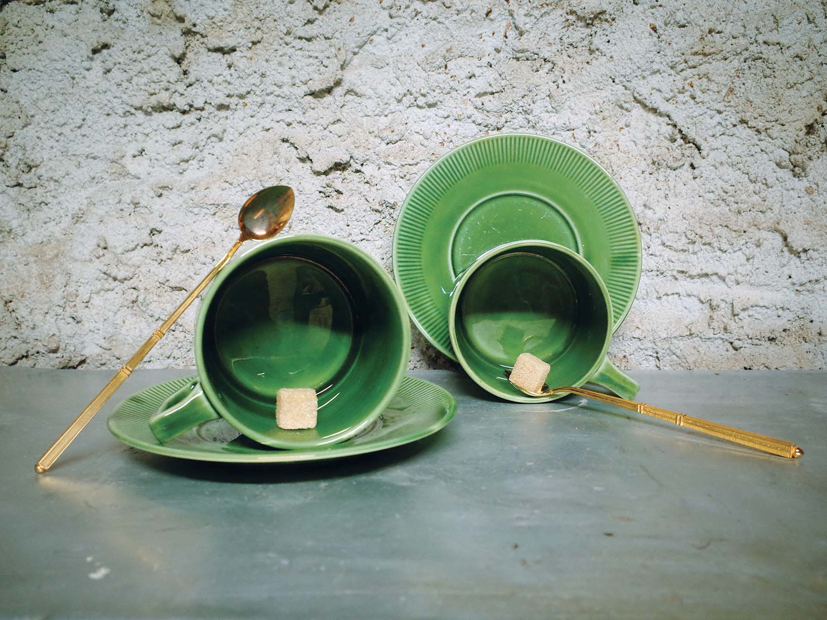 Duo cups with saucers