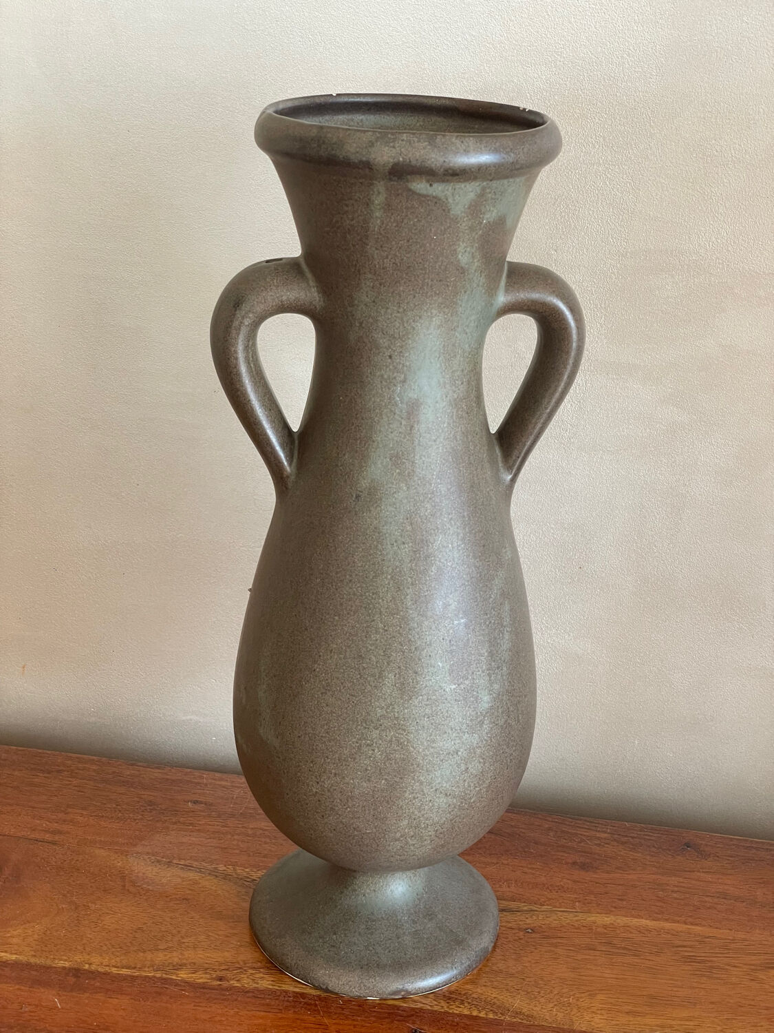 Large stoneware amphora vase