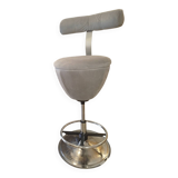 Space Age stool reupholstered, 70s-80s.