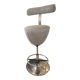 Space Age stool reupholstered, 70s-80s.