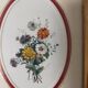 Framed antique botanical engraving with gilded wall frame