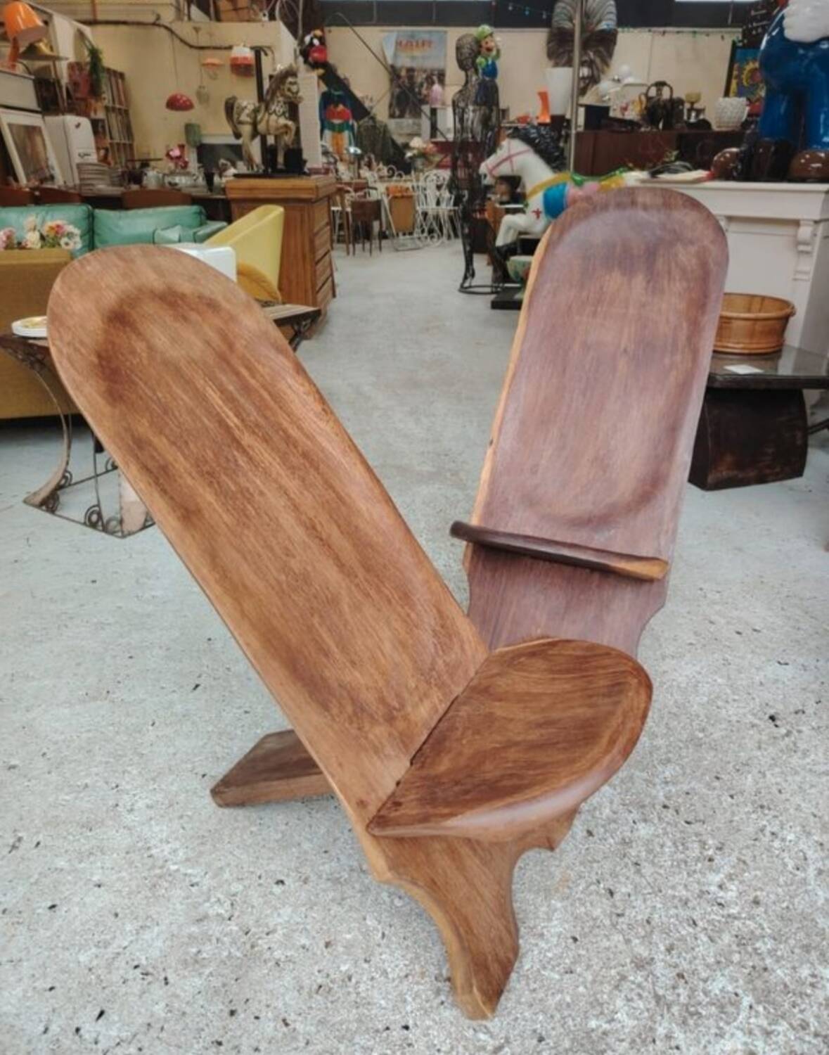 Paire de chaise à palabre africaine
