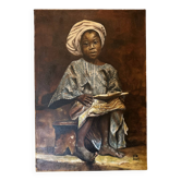 Tableau peinture portrait signé