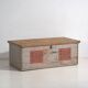 Antique grey trunk with floral details dated 1878 #26