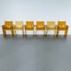 Yellow Korium leather armchair by Matteo Grassi.