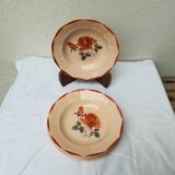 Lot de six assiettes creuses digoin Sarreguemine