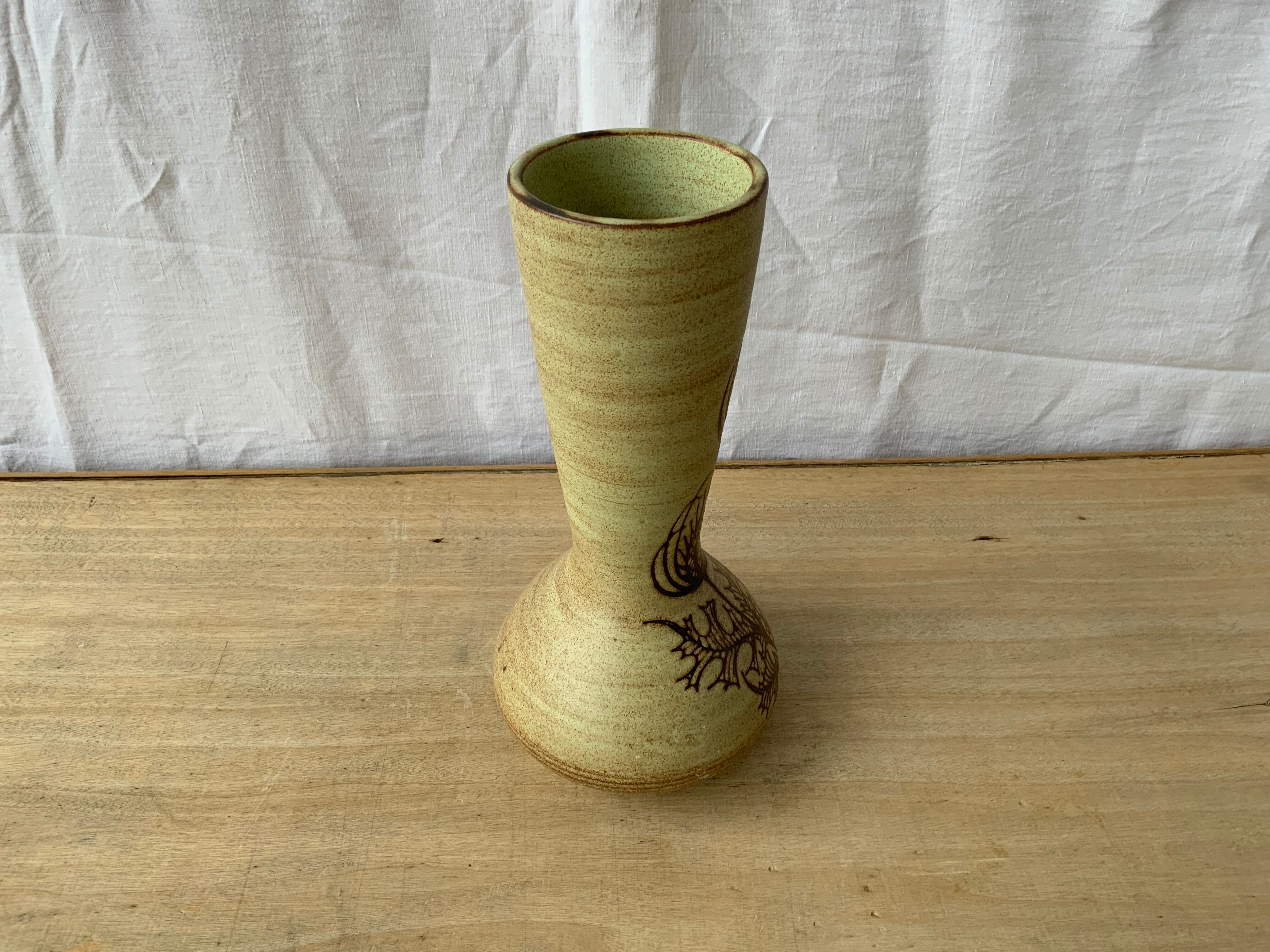Vallauris sandstone vase