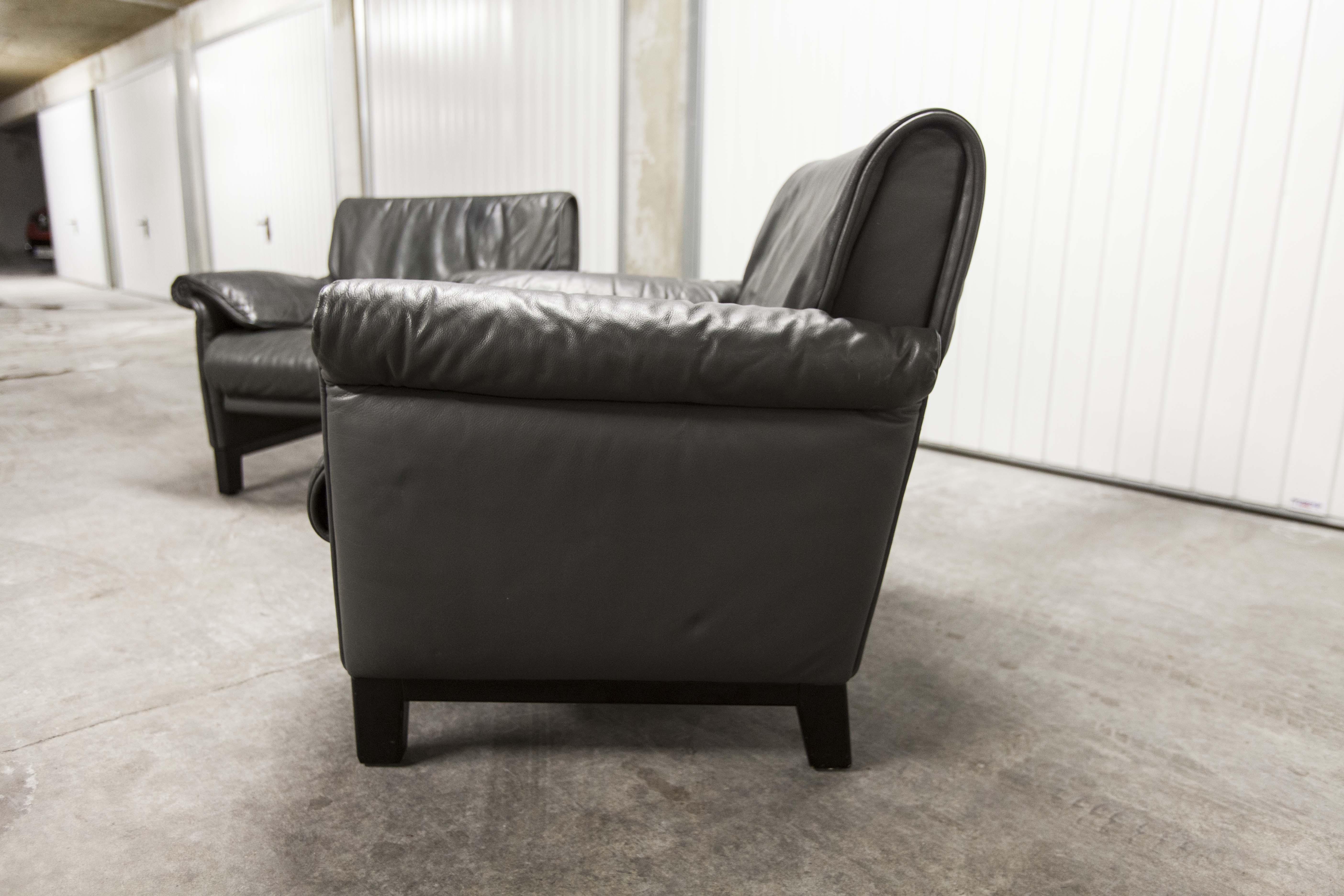 Paire de fauteuils De Sede ds-14b cuir