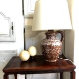 Vintage enamelled ceramic lamp