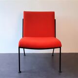 Red 'Oase' lounge chair by Wim Rietveld for Ahrend de Cirkel, 1950's