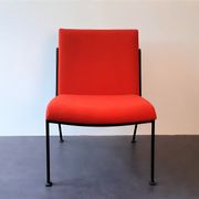 Red 'Oase' lounge chair by Wim Rietveld for Ahrend de Cirkel, 1950's