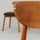 Wild green dining chairs light wood