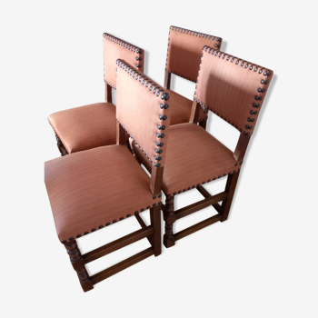 Lot de 4 chaises style Louis XIII