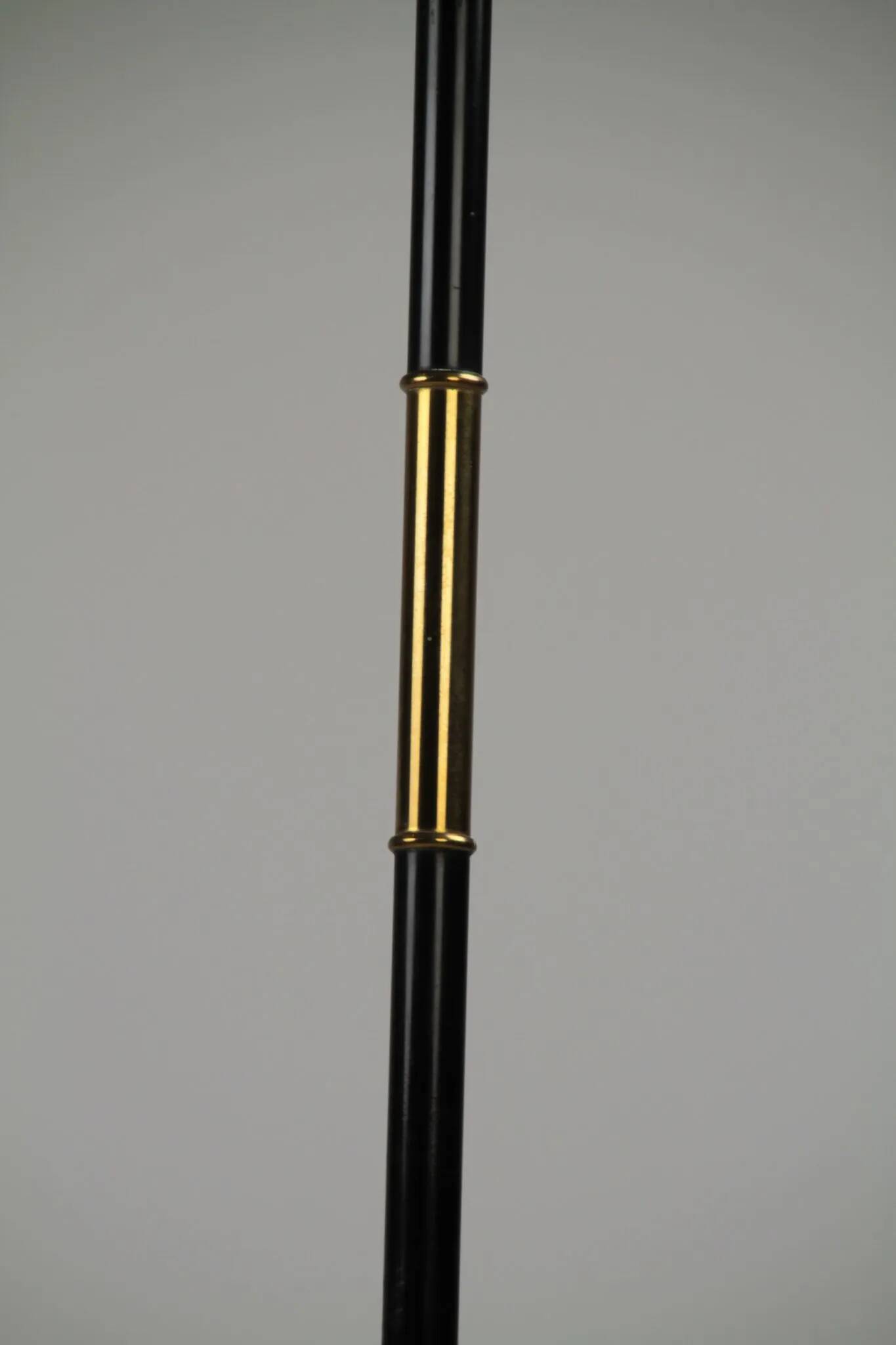 Black and Brass Floor Lamp, Model KT 706 — Konsthantverk Tyringe, Sweden, 1950s