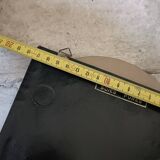 Art Deco leather and bronze mirror