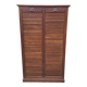 Oak double curtain workshop cabinet