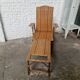 Adjustable rattan sun lounger