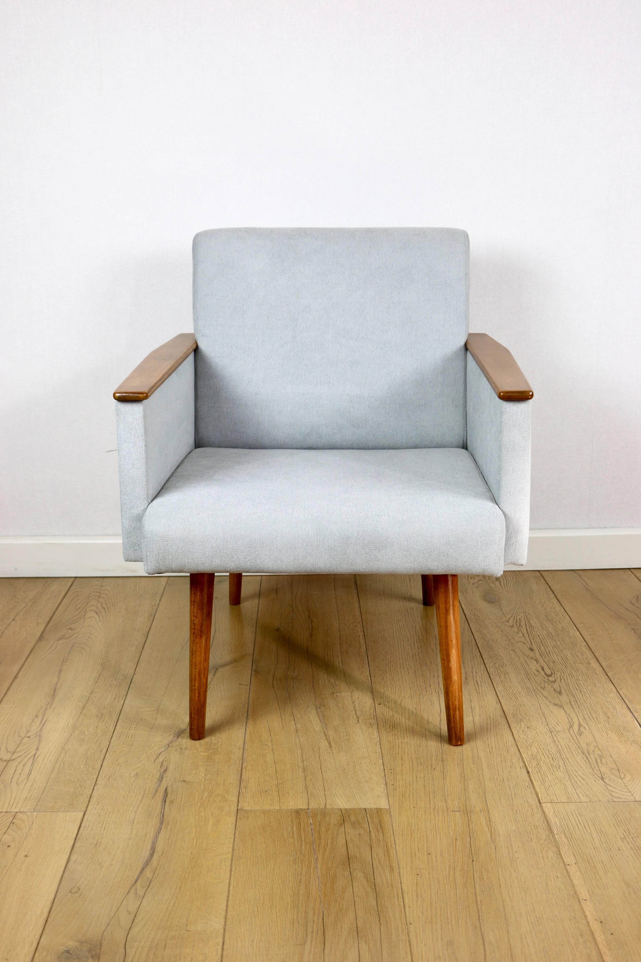 Vintage Art Deco Loft armchair - blue sky