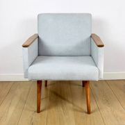 Vintage Art Deco Loft armchair - blue sky