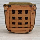 1950s, Danish vintage relax chair in green fabric, original condition.