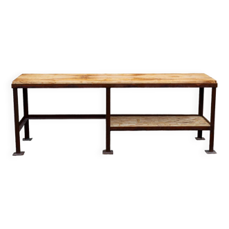 Designer handmade solid wood/steel workbench
