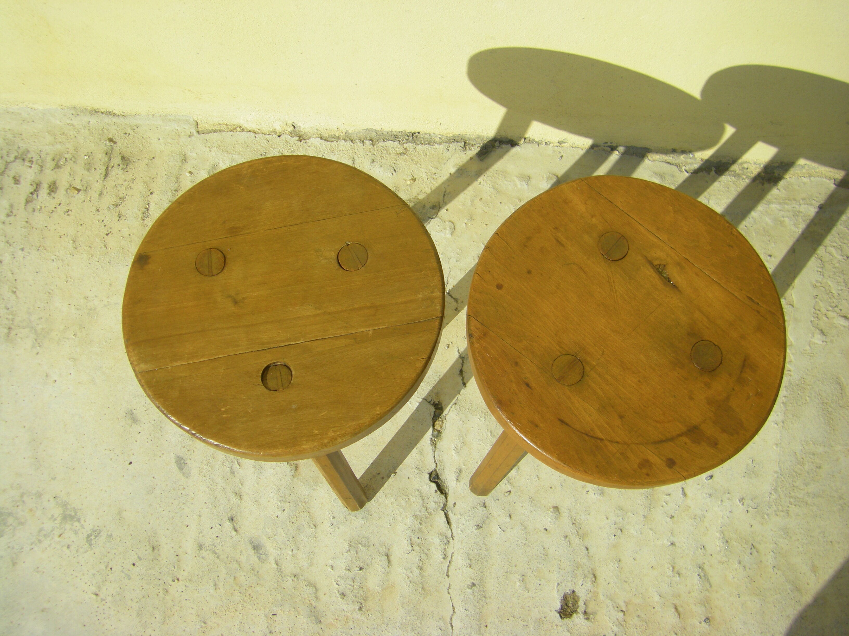 Pair of vintage decoration stools