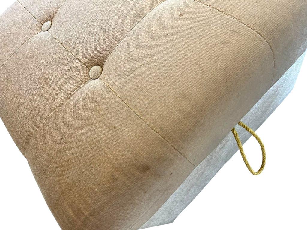 Vintage pouffe / footstool with storage space