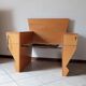 Chair 1980 in wood and leather sting SADDLER