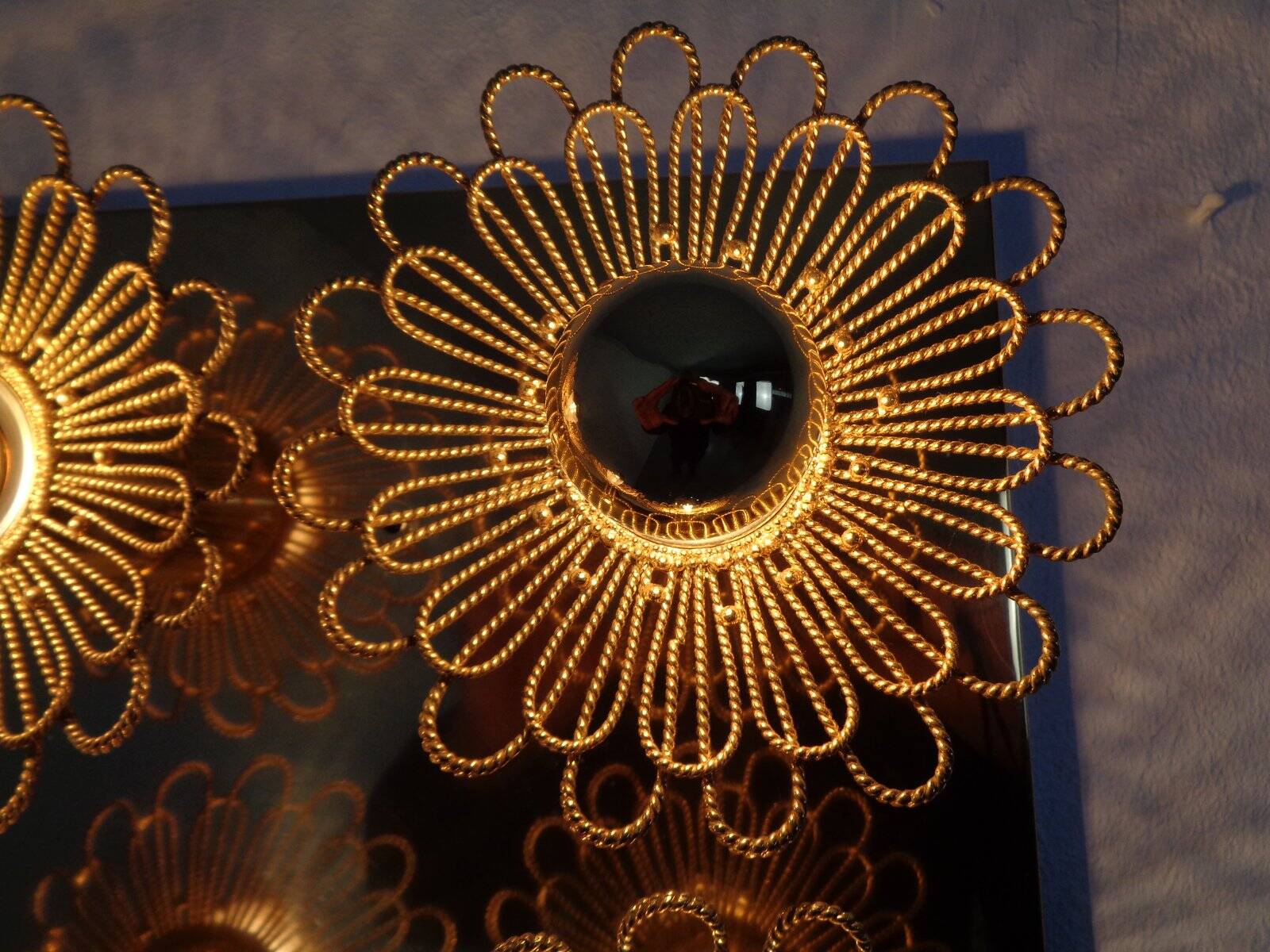 Space Age JBS Brass Sconce by Joseph Brumberg, 1960s