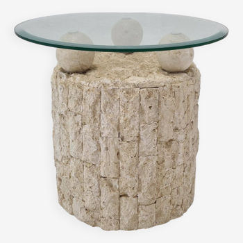 Magnussen Ponte Mactan Stone Coffee or Fossil Stone Table, 1980s