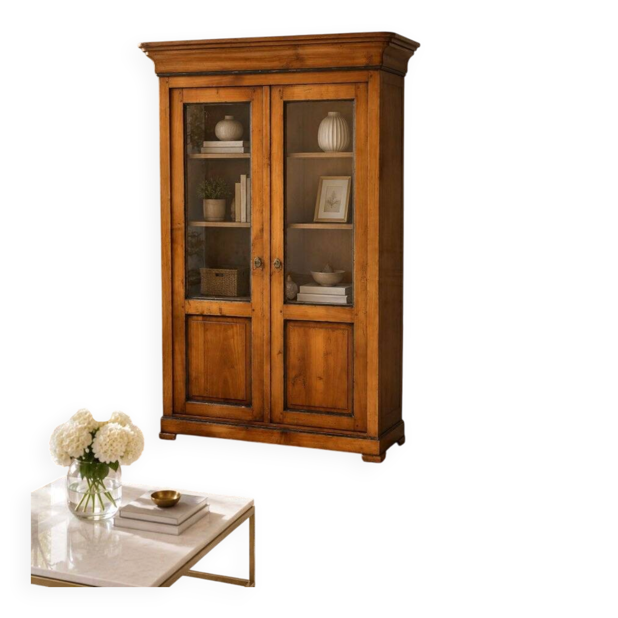 Vitrine en noyer