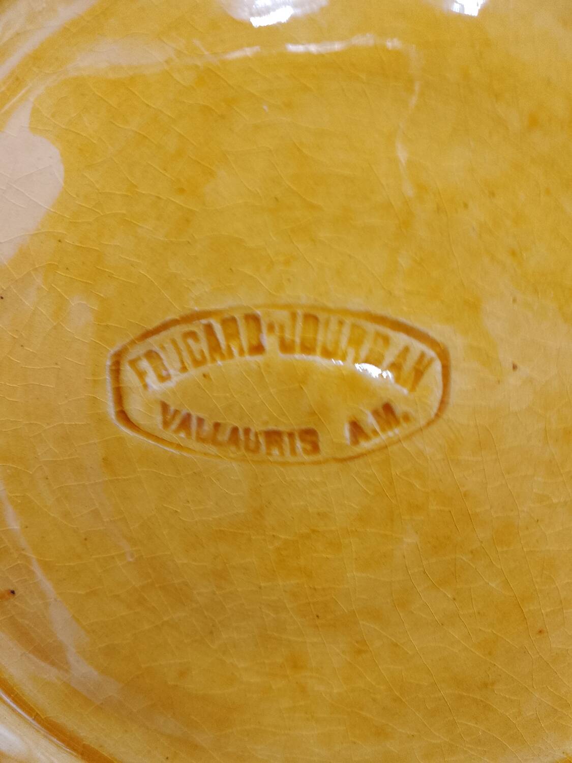 Set of 6 Vallauris AM terracotta plates signed Foucard-Jourdan