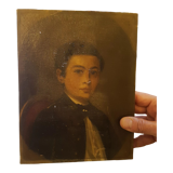 Portrait enfant sur toile 19ème