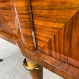 Art Deco sideboard in glossy burr walnut 1940 240cm