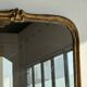 Large gilded mirror 19th century rounded corners mercury glass Louis XVI style