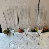 17 Baccarat crystal flutes, Dom Pérignon model