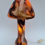 Vintage champion orange Murano glass lamp