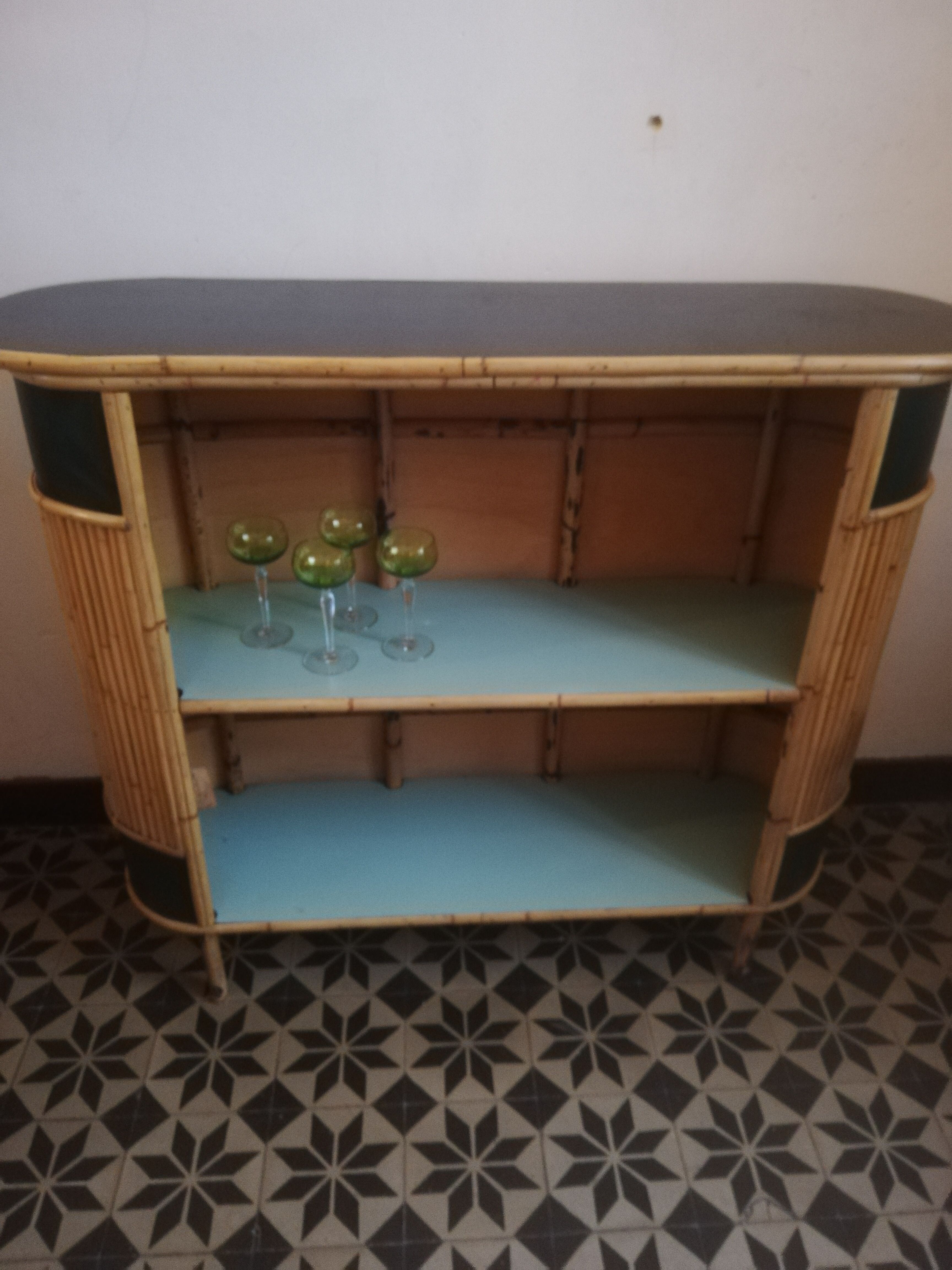 Vintage bamboo bar