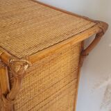 Rattan chest of drawers from the 1970s.