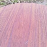 Pedestal table art deco round wood coffee table