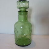Carafe verre vert bosselé