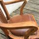 Fauteuil de bureau américain pivotant circa 1900 vintage