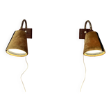 Pair of modular wall lights, Scandinavian design, 1950s.