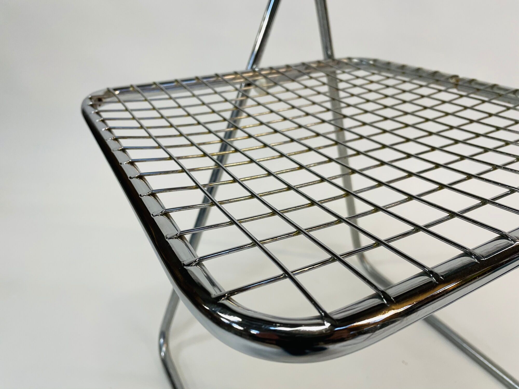 Set of four chrome folding chairs by Niels Gammelgaard for Ikea 1970
