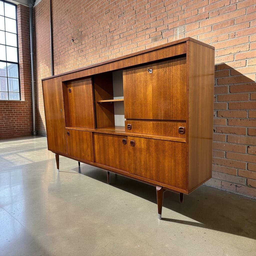 XL vintage wooden buffet / wall unit / midboard