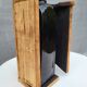 Wabi-Sabi glass vase with burnt wood mold