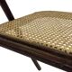 Vintage wooden folding chair with webbing seat 60s minimalist design